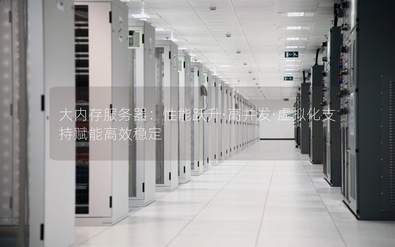 大内存服务器：性能跃升·高并发·虚拟化支持赋能高效稳定
