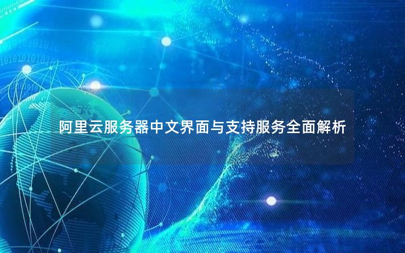 阿里云服务器中文界面与支持服务全面解析