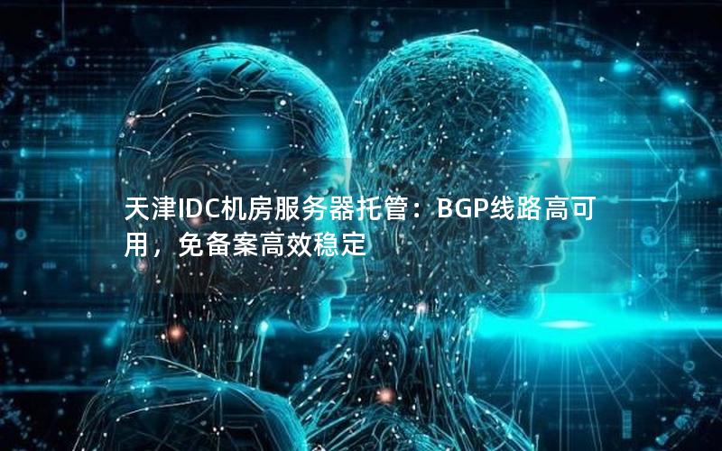 天津IDC机房服务器托管：BGP线路高可用，免备案高效稳定