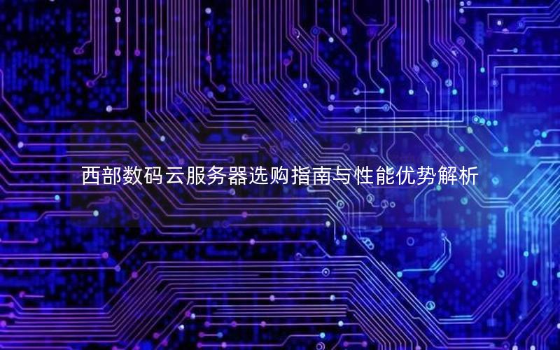 西部数码云服务器选购指南与性能优势解析