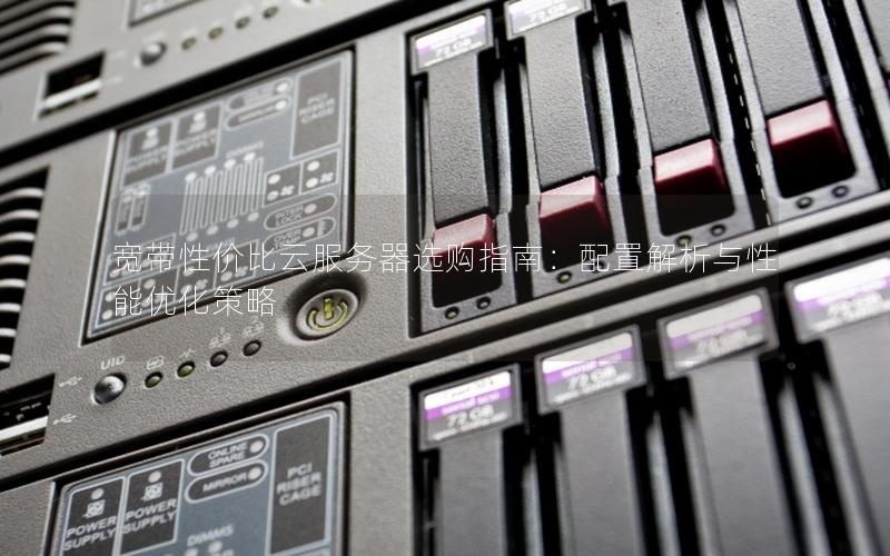 宽带性价比云服务器选购指南：配置解析与性能优化策略
