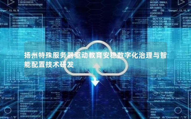 扬州特殊服务器驱动教育安稳数字化治理与智能配置技术研发