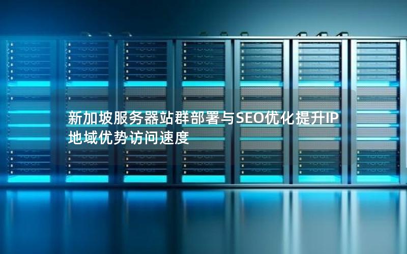 新加坡服务器站群部署与SEO优化提升IP地域优势访问速度