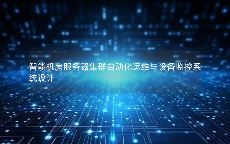智能机房服务器集群自动化运维与设备监控系统设计