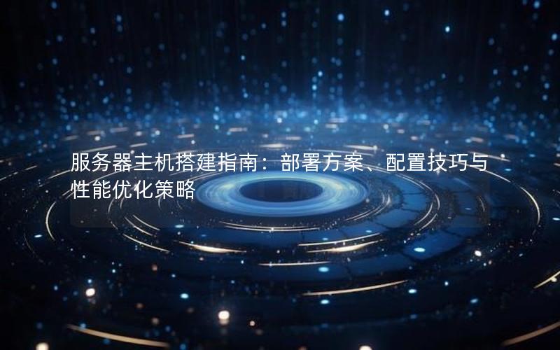 服务器主机搭建指南：部署方案、配置技巧与性能优化策略