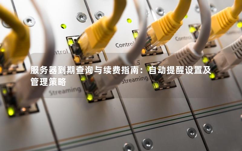 服务器到期查询与续费指南：自动提醒设置及管理策略