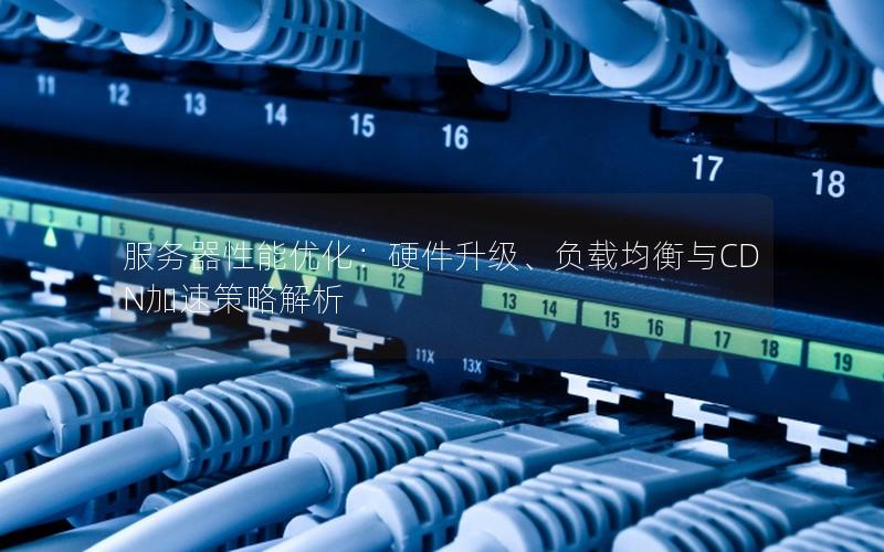 服务器性能优化：硬件升级、负载均衡与CDN加速策略解析