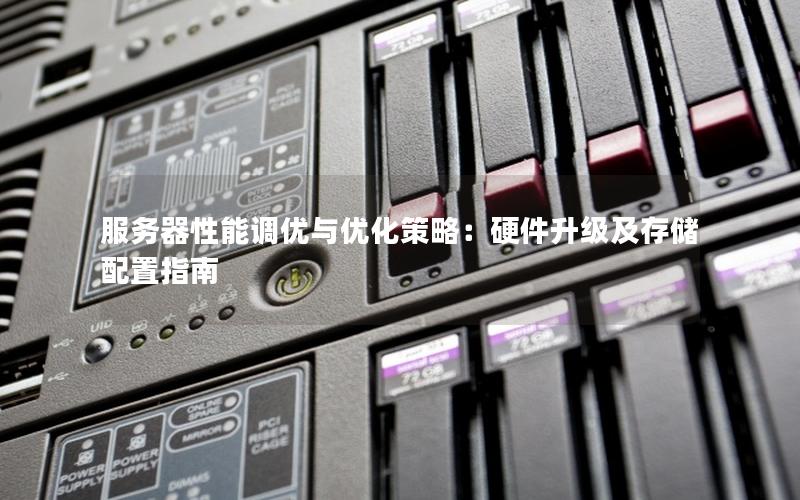 服务器性能调优与优化策略：硬件升级及存储配置指南