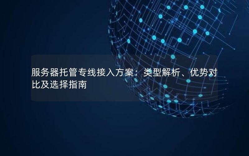服务器托管专线接入方案：类型解析、优势对比及选择指南