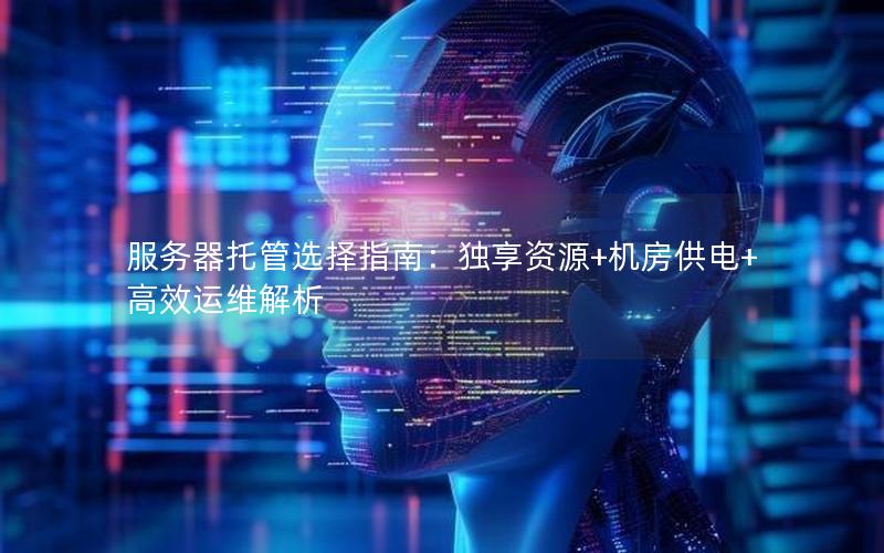 服务器托管选择指南：独享资源+机房供电+高效运维解析
