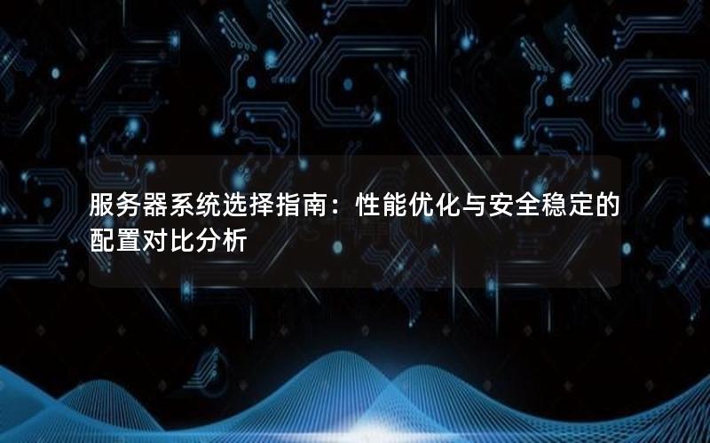 服务器系统选择指南：性能优化与安全稳定的配置对比分析