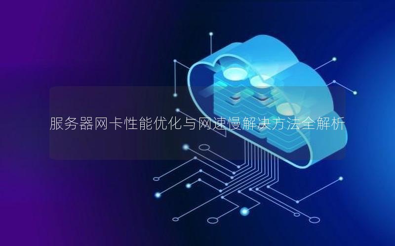服务器网卡性能优化与网速慢解决方法全解析