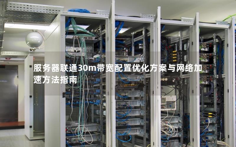服务器联通30m带宽配置优化方案与网络加速方法指南