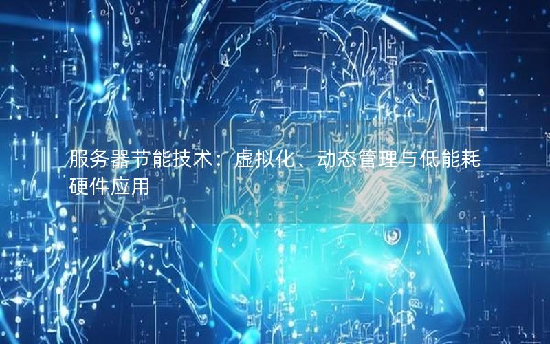 服务器节能技术：虚拟化、动态管理与低能耗硬件应用