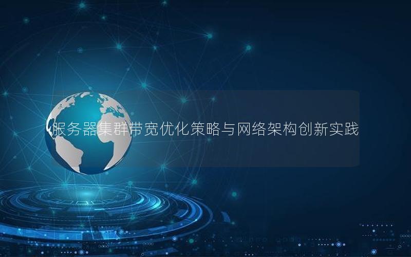 服务器集群带宽优化策略与网络架构创新实践