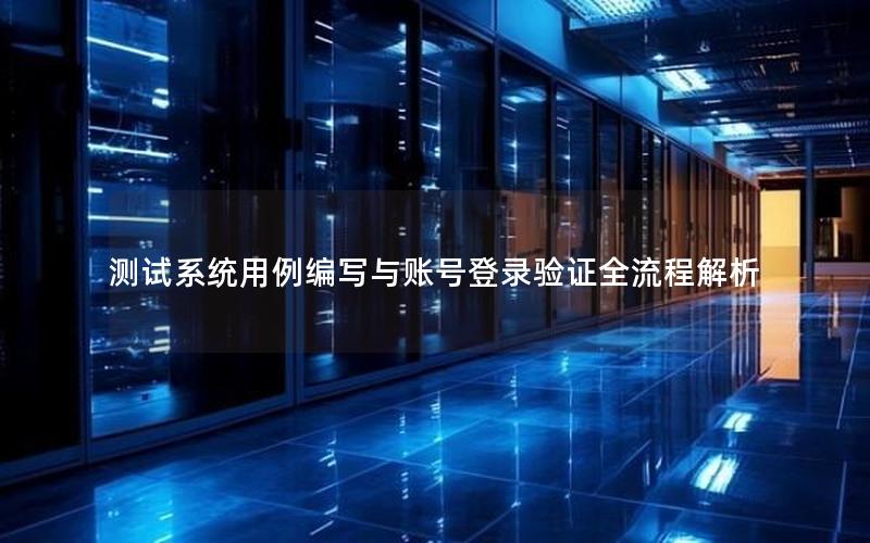 测试系统用例编写与账号登录验证全流程解析