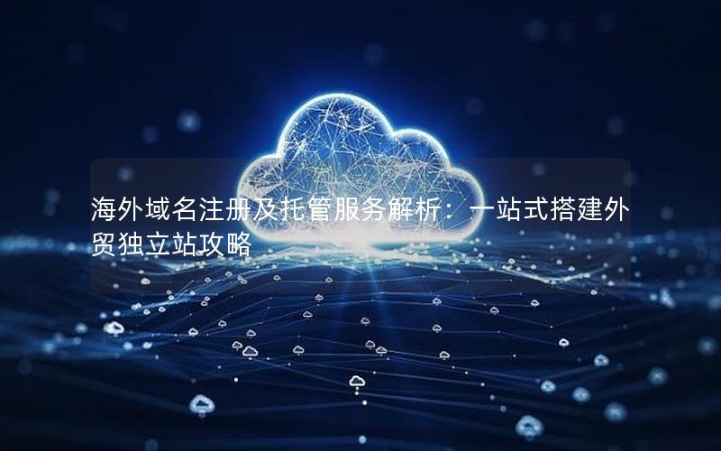 海外域名注册及托管服务解析：一站式搭建外贸独立站攻略