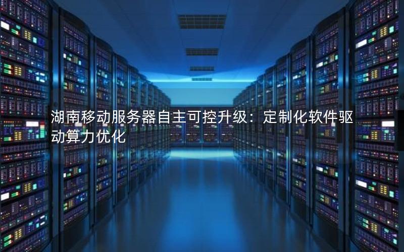湖南移动服务器自主可控升级：定制化软件驱动算力优化