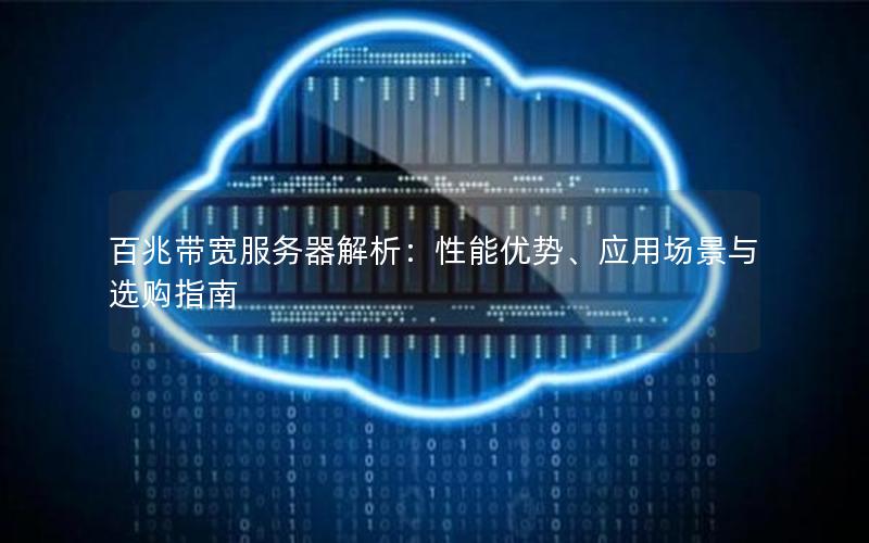 百兆带宽服务器解析：性能优势、应用场景与选购指南