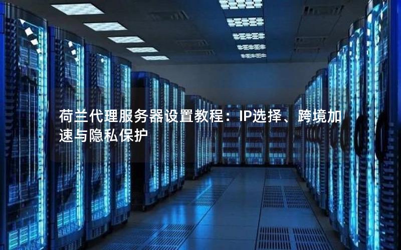 荷兰代理服务器设置教程：IP选择、跨境加速与隐私保护