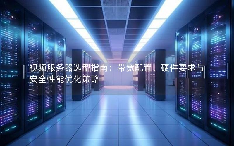 视频服务器选型指南：带宽配置、硬件要求与安全性能优化策略