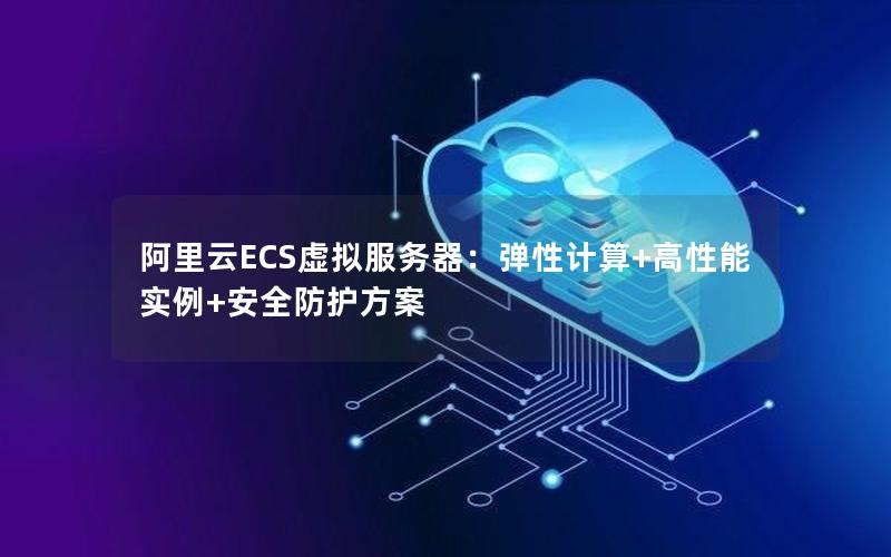 阿里云ECS虚拟服务器：弹性计算+高性能实例+安全防护方案
