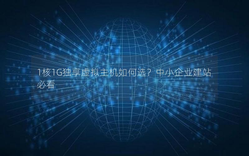 1核1G独享虚拟主机如何选？中小企业建站必看