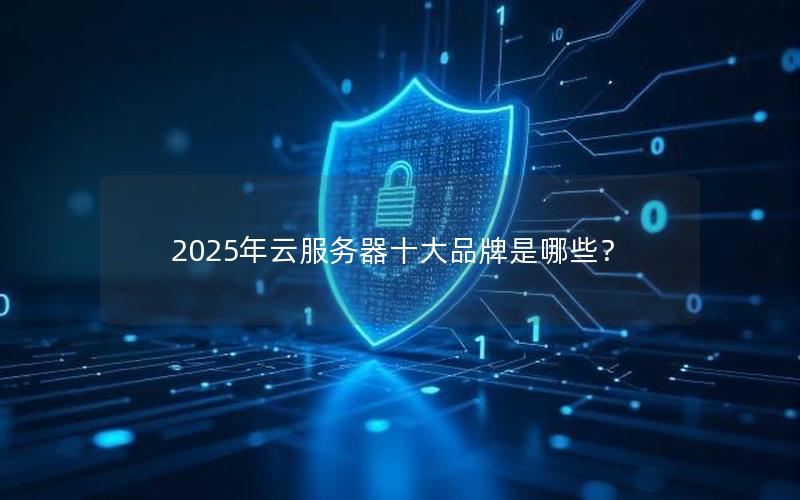 2025年云服务器十大品牌是哪些？