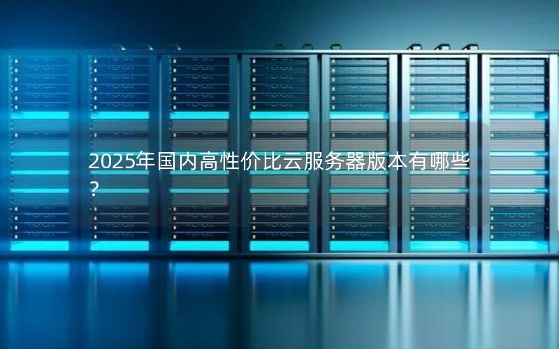 2025年国内高性价比云服务器版本有哪些？