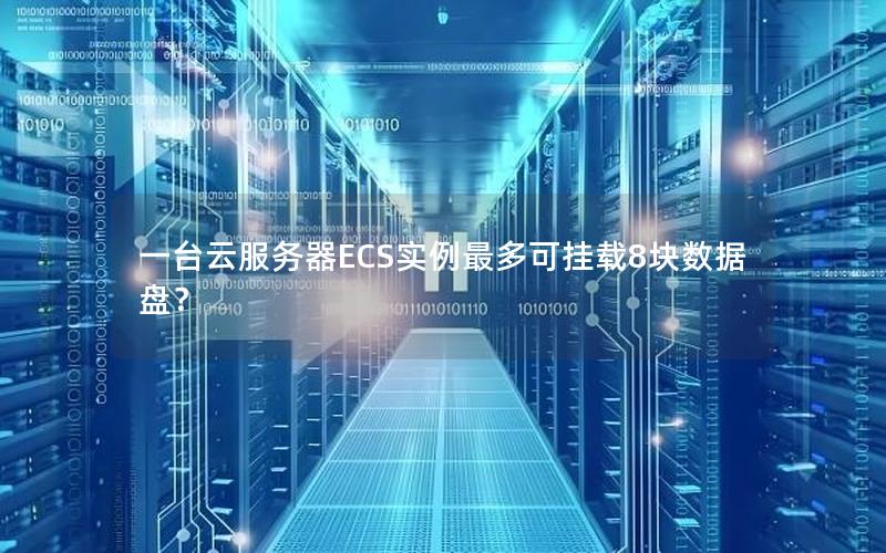 一台云服务器ECS实例最多可挂载8块数据盘？