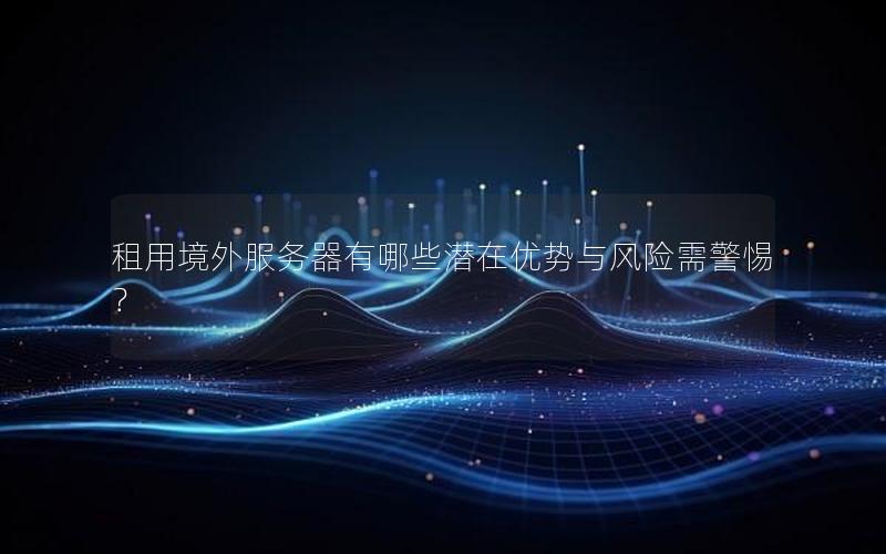 租用境外服务器有哪些潜在优势与风险需警惕？