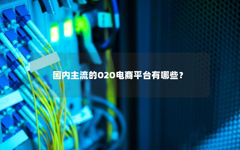 国内主流的O2O电商平台有哪些？