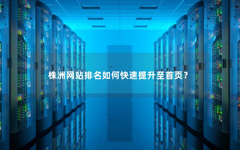 株洲网站排名如何快速提升至首页？