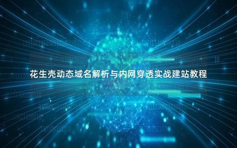 花生壳动态域名解析与内网穿透实战建站教程