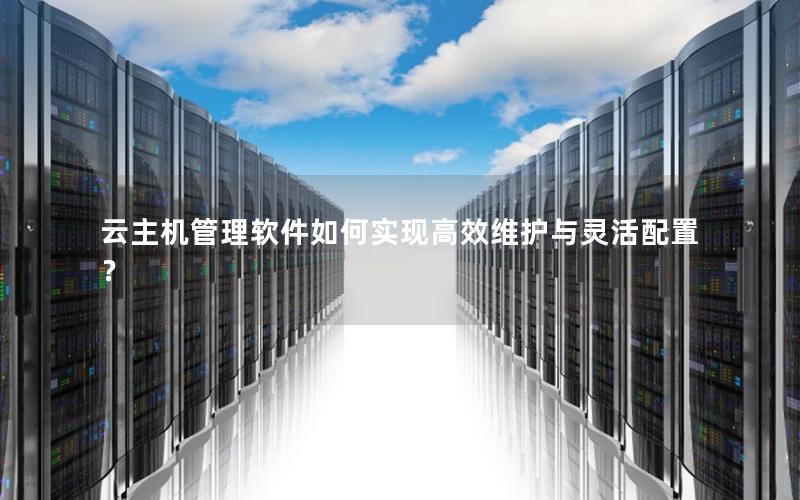 云主机管理软件如何实现高效维护与灵活配置？