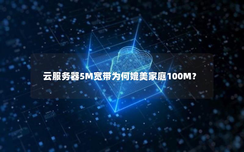 云服务器5M宽带为何媲美家庭100M？