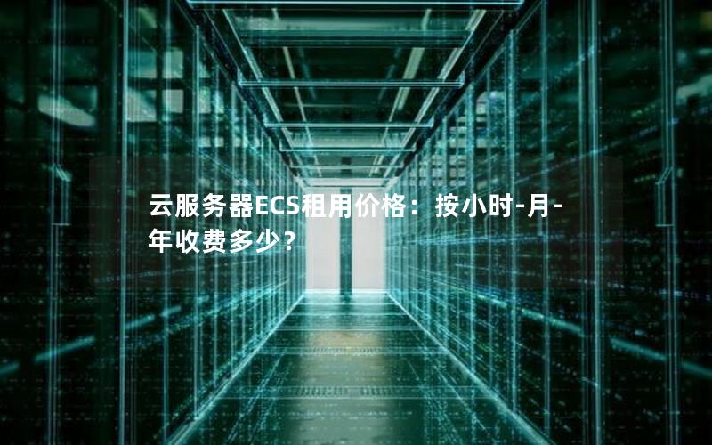 云服务器ECS租用价格：按小时-月-年收费多少？