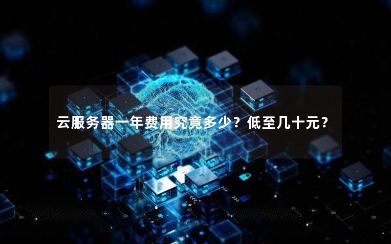 云服务器一年费用究竟多少？低至几十元？