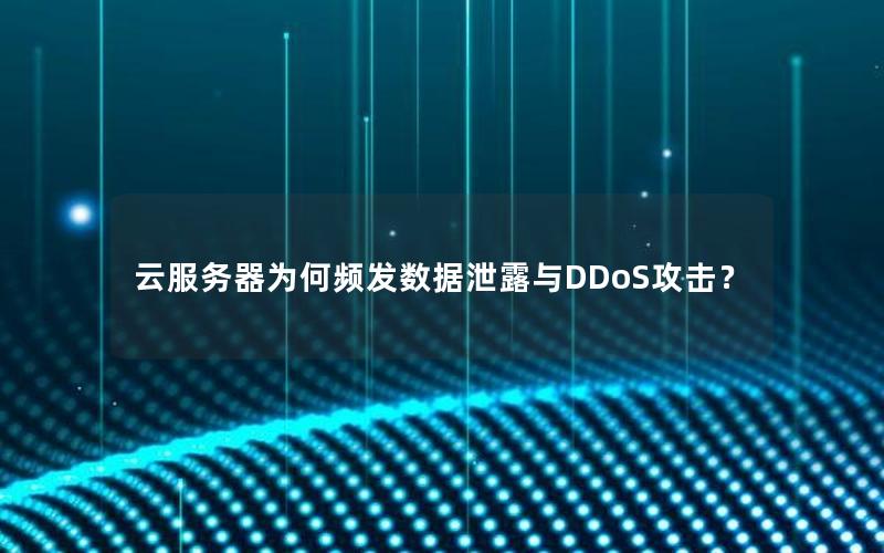 云服务器为何频发数据泄露与DDoS攻击？