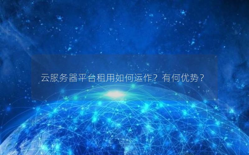 云服务器平台租用如何运作？有何优势？