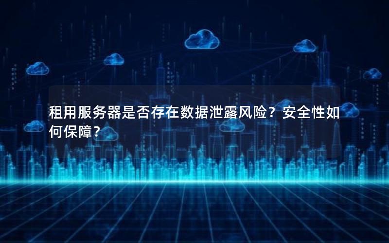 租用服务器是否存在数据泄露风险？安全性如何保障？