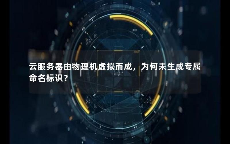 云服务器由物理机虚拟而成，为何未生成专属命名标识？