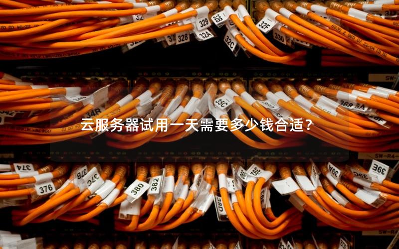 云服务器试用一天需要多少钱合适？
