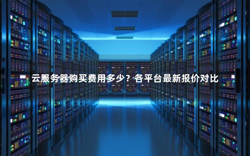 云服务器购买费用多少？各平台最新报价对比