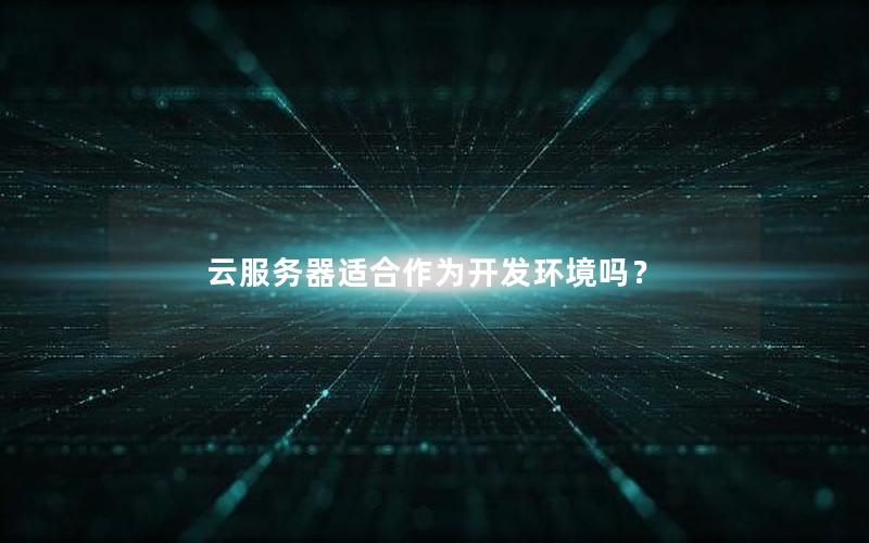 云服务器适合作为开发环境吗？