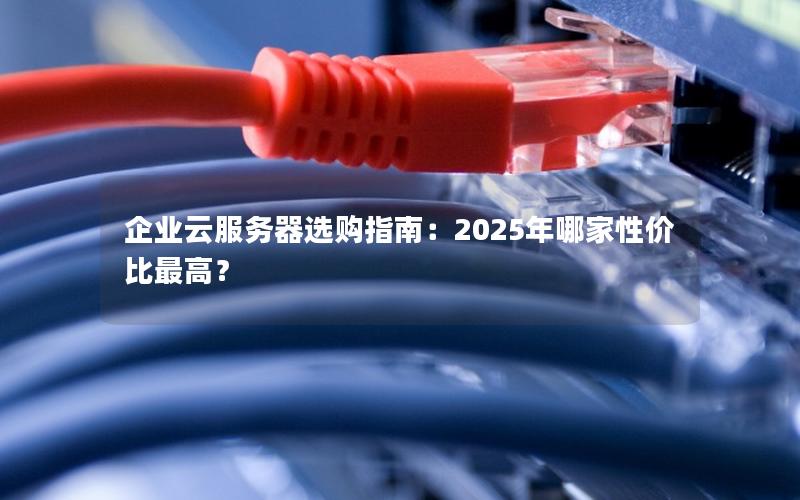 企业云服务器选购指南：2025年哪家性价比最高？