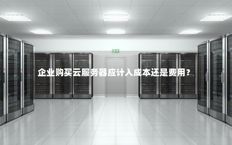 企业购买云服务器应计入成本还是费用？