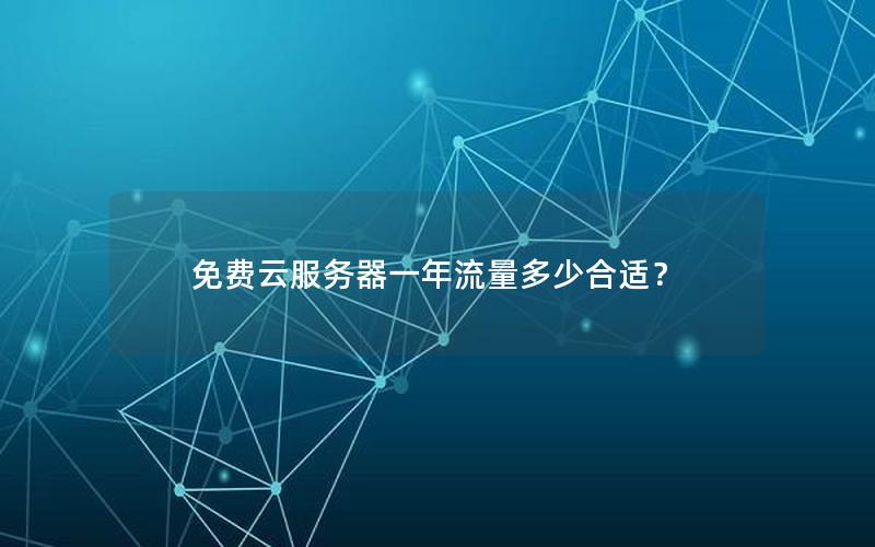 免费云服务器一年流量多少合适？