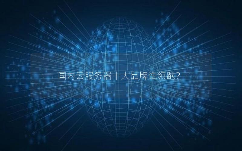 国内云服务器十大品牌谁领跑？