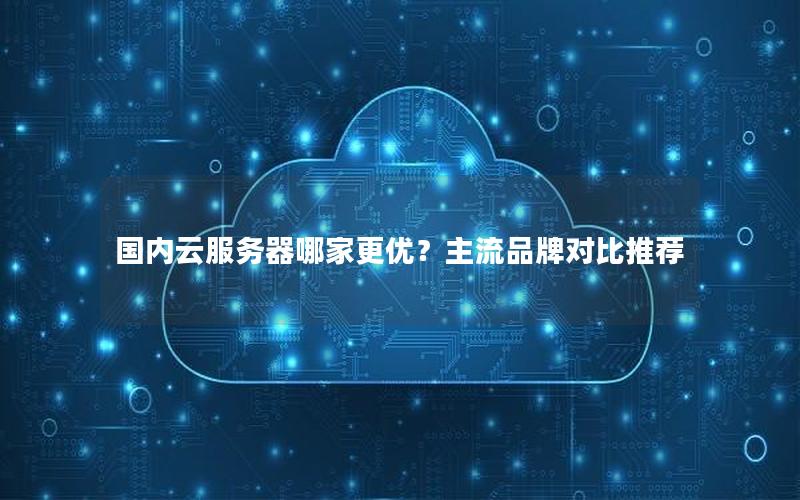 国内云服务器哪家更优？主流品牌对比推荐